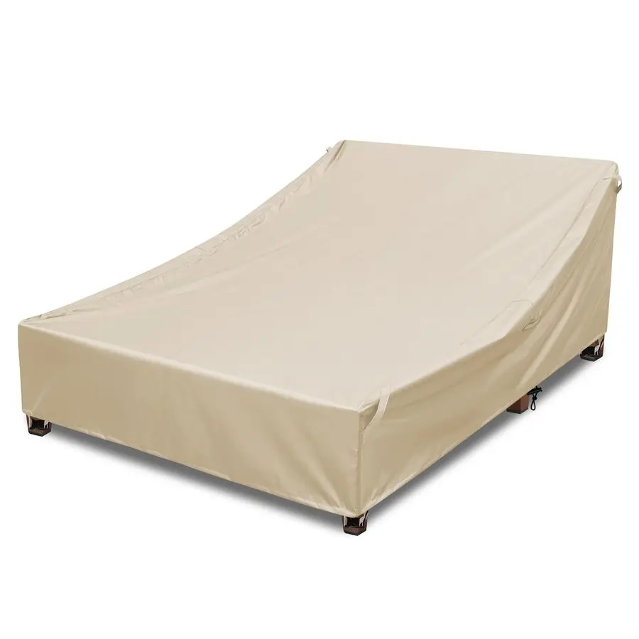 

Double Chaise Lounge Chair Cover Waterproof, 100 600D Oxford Fabric Tearresistant and Windproof Allseason Weatherproof Protecti