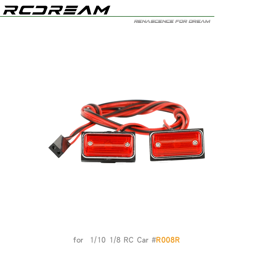 RCDream 1 زوج بدوره إشارة عرض مصابيح أضواء المؤشر الجانبي ل 1/10 1/8 1/14 RC الزاحف شاحنة Tamiya محوري TRX4 D110 # R008T/Y