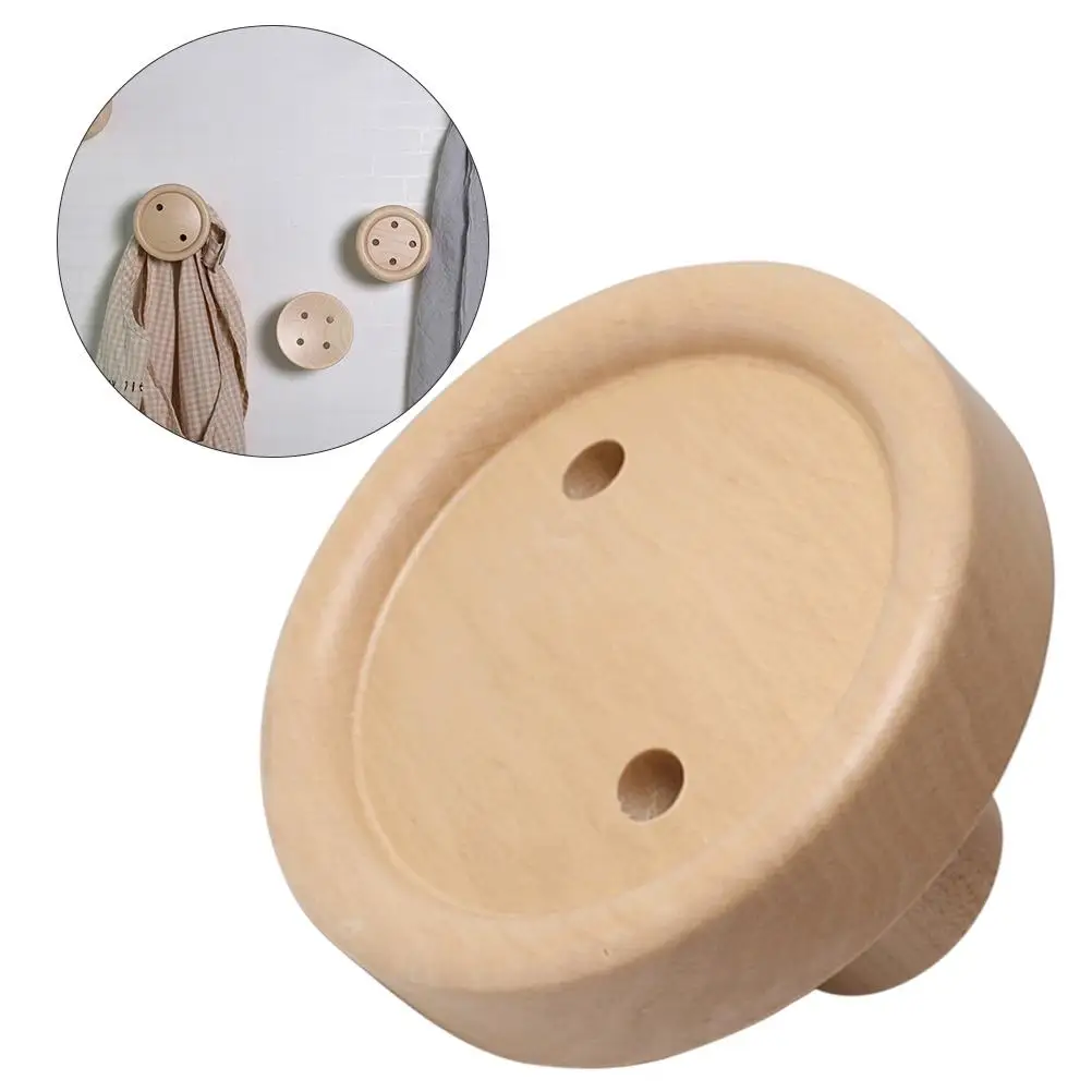 

Wall Mounted Coat Hooks White Creative Wood Solid Home Hanging Clasp Hanger Thick Stainless Steel Hidden Screw Design Elegant