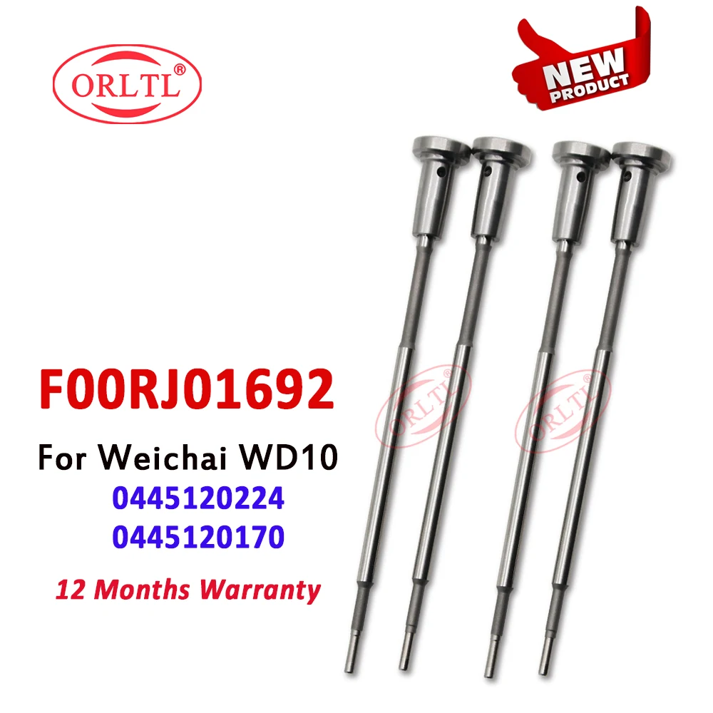 ORLTL 4 PCS F00RJ01692 Diesel Injector 0445120224 0445120170 Valve F00R J01 692 Fuel FOOR J01 692 for WEICHAI 612600080618