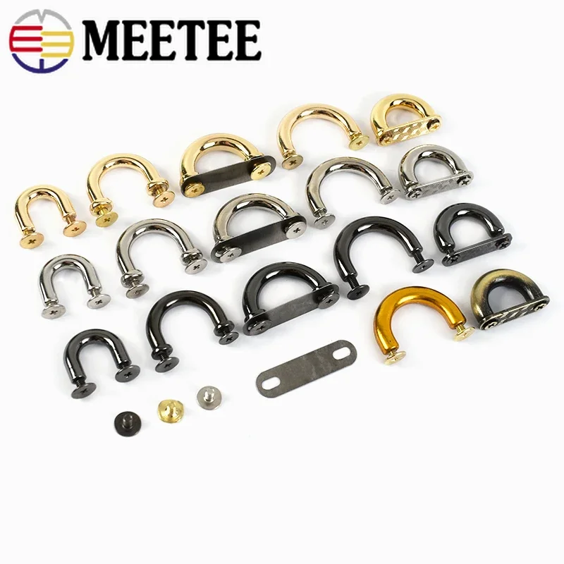 5/10/20Pcs 9-20mm Metal D Ring Buckle Arch Bridge Buckles Strap Connector Clasps Handbag Decor Hook DIY Hardware Accessories