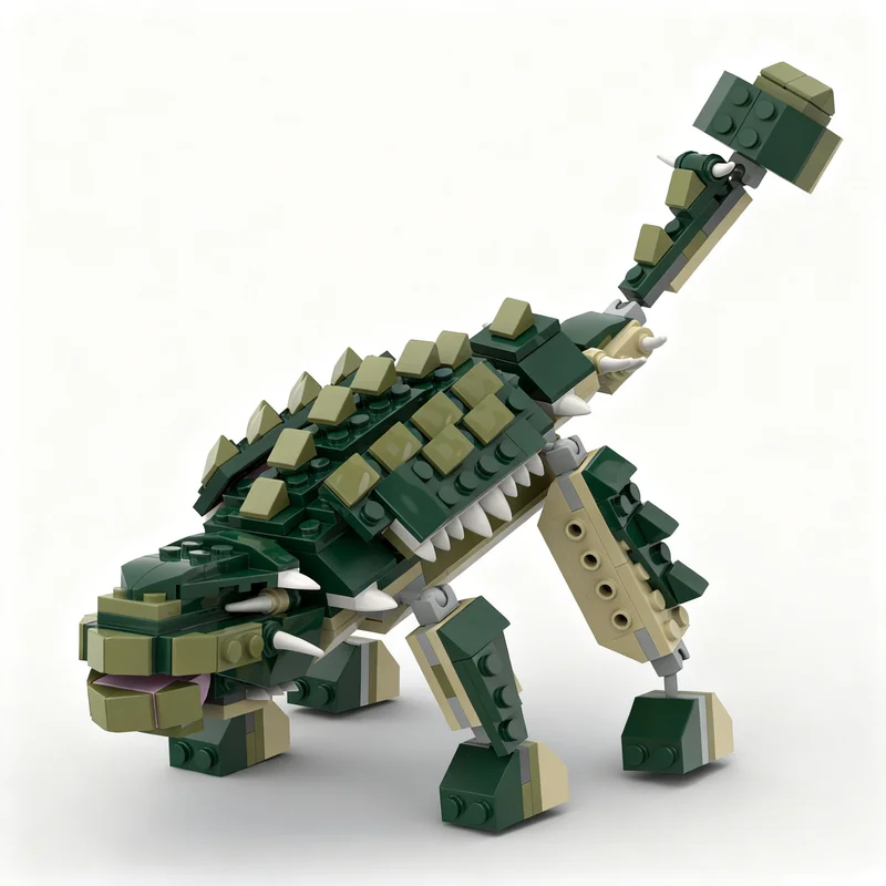 316pcs MOC Creator 3-in-1 Ankylosaurus 31121 Alternate Build Model Christmas Gift Creative DIY Assembly Craft