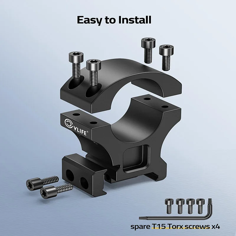 CVLIFE 1 Inch Precision Scope Rings 2 Pieces Tactical Scope Mount with Installation Wrench for Picatinny & Dovetail Rails
