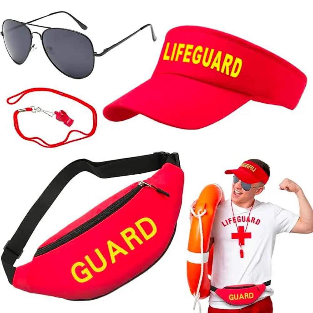 CJ باركر تأثيري Baywatch زي الملحقات نفخ غطاء لوح نظارات الخصر حقائب النساء الرجال هالوين كرنفال الدعائم الطرف