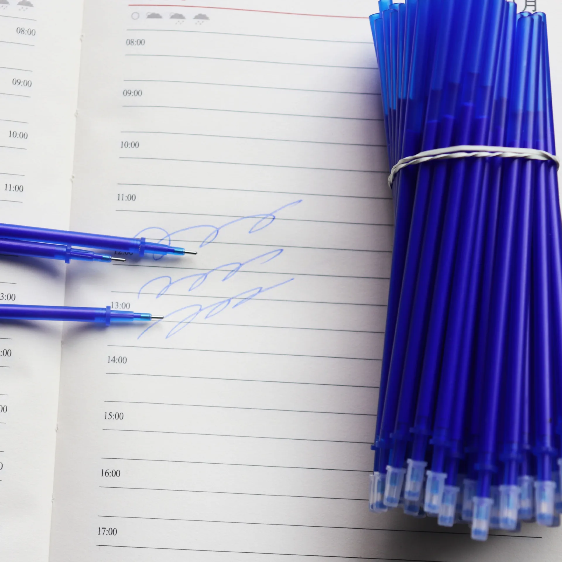 20Pcs/Set Color Erasable Gel Pen Refill Rods 0.5mm Colorful Ink Washable Handle Magic Erasable Pens For School Doodle Stationery