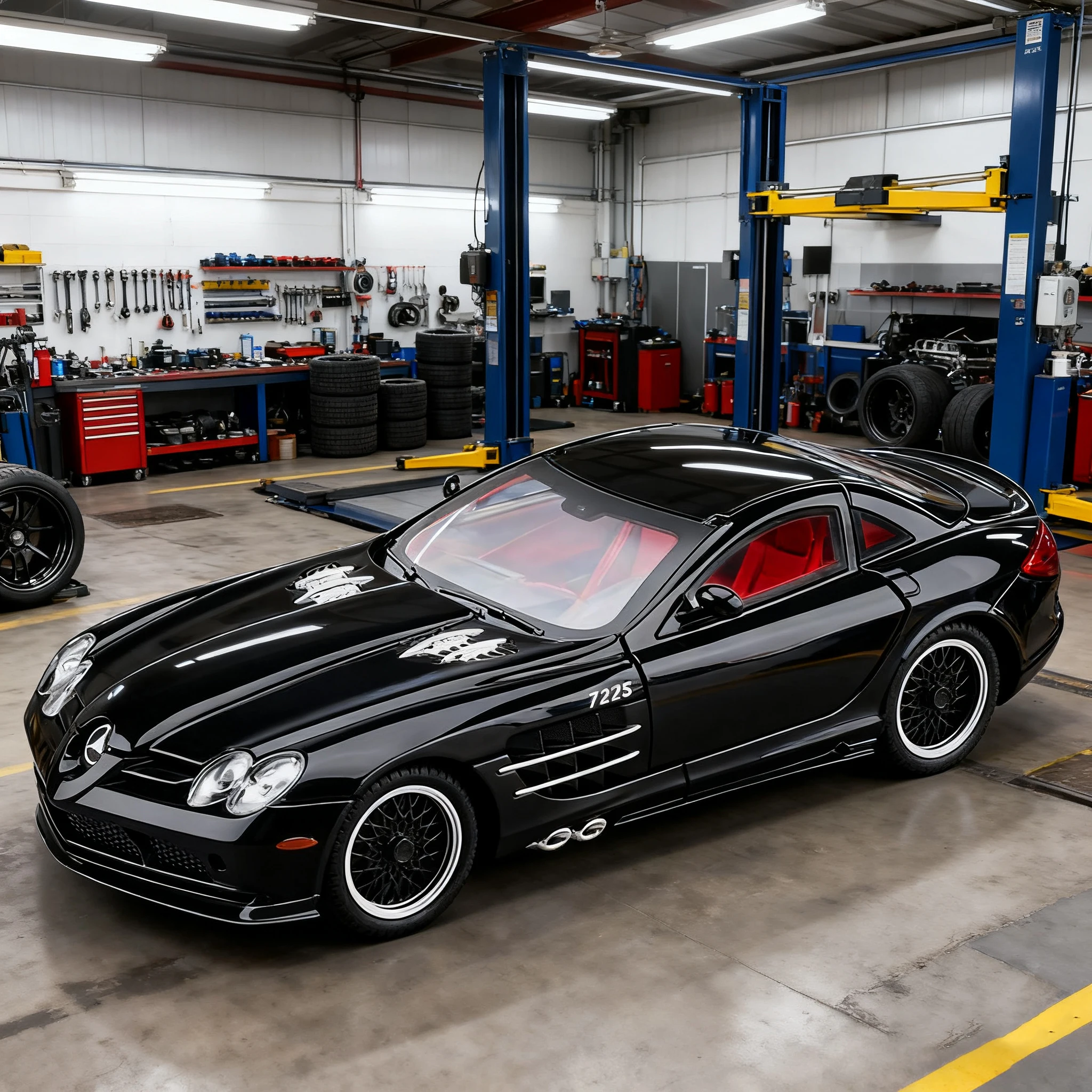 

1:24 Mercedes-Benz SLR Supercar Alloy Model Car Toy Diecasts Metal Casting Sound and Light Car Toys For Children Vehicle