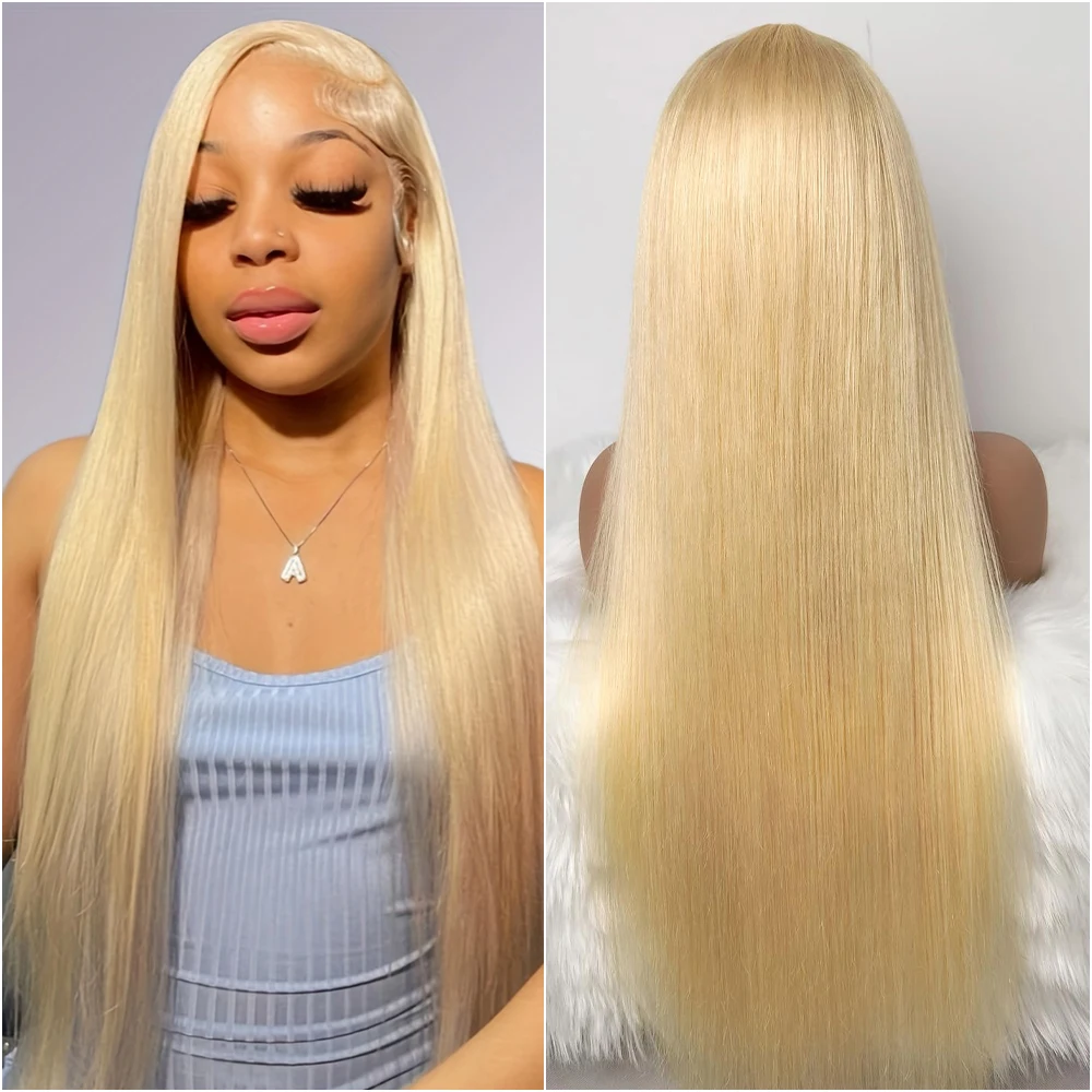 

Светлый прямой парик из натуральных волос 613, 13x6 HD с прозрачной кружевной основой, плотность 200%, бразильские волосы, предварительно выщипанные, 13x4 HD прозрачный фронтальный парик с кружевной основой