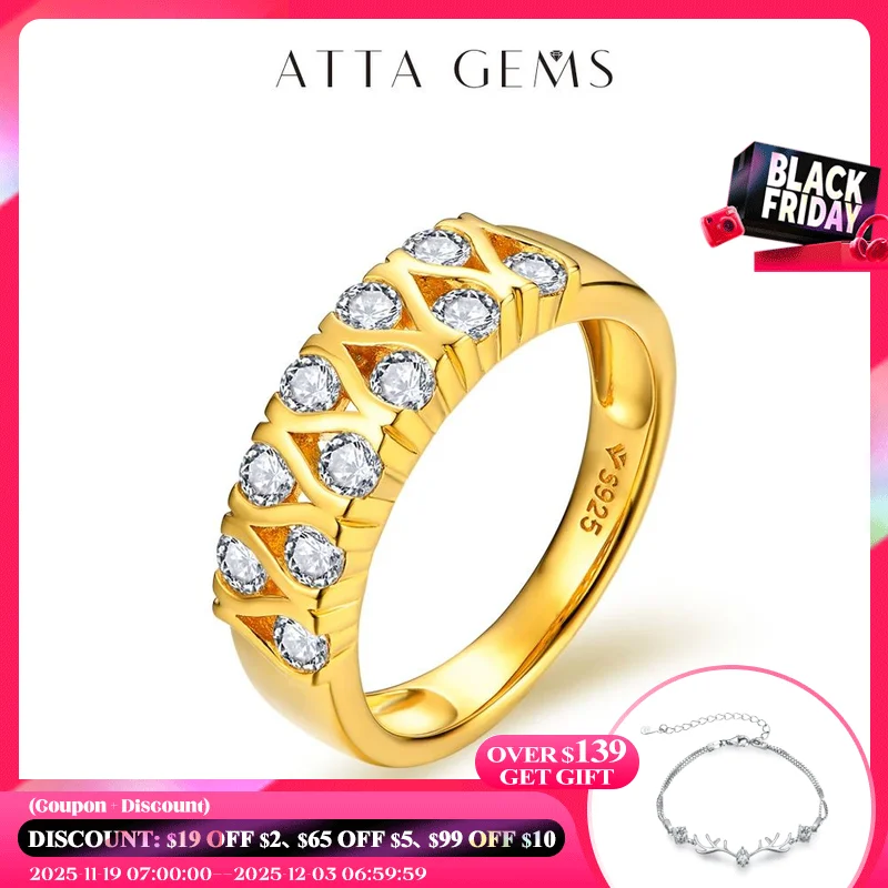 

ATTAGEMS New 0.66ct Moissanite Diamond Ring for Women D VVS1 Color S925 Sliver Engagement Wedding Band Fine Jewelry Luxury Gift