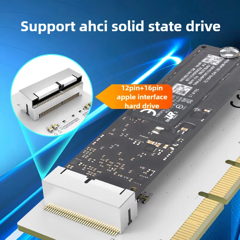 MAIWO M.2 ถึง AHCi Converter AHCI ไปยัง PCIE X4 X8 X16 อะแดปเตอร์การ์ด M2 AHCi อะแดปเตอร์สําหรับ MacBook Air Pro 2013-2017 12 + 16 PIN SSD
