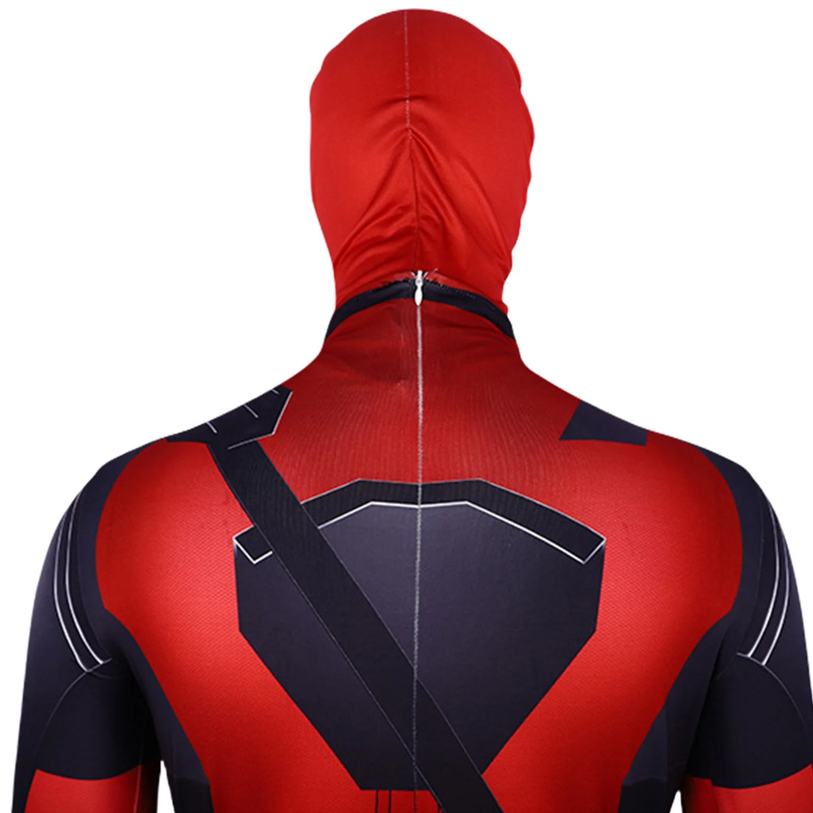 Fato Cosplay Anime Wade masculino, bodysuit vermelho com luva, terno completo para Halloween, roupa de festa de carnaval