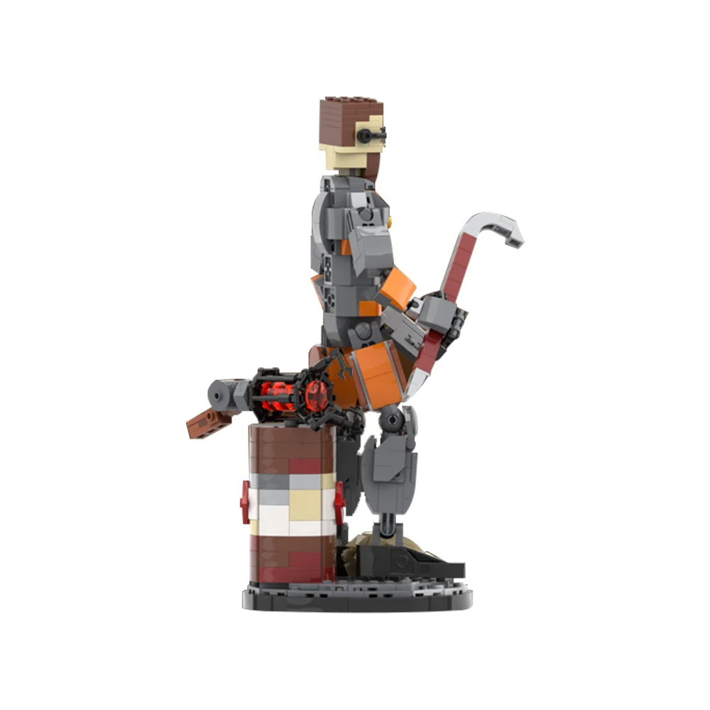 Moc jogo de tiro figuras misteriosas g-man blocos de construção modelo gordon freeman meia vida 2 tijolos diy brinquedo montado crianças presente