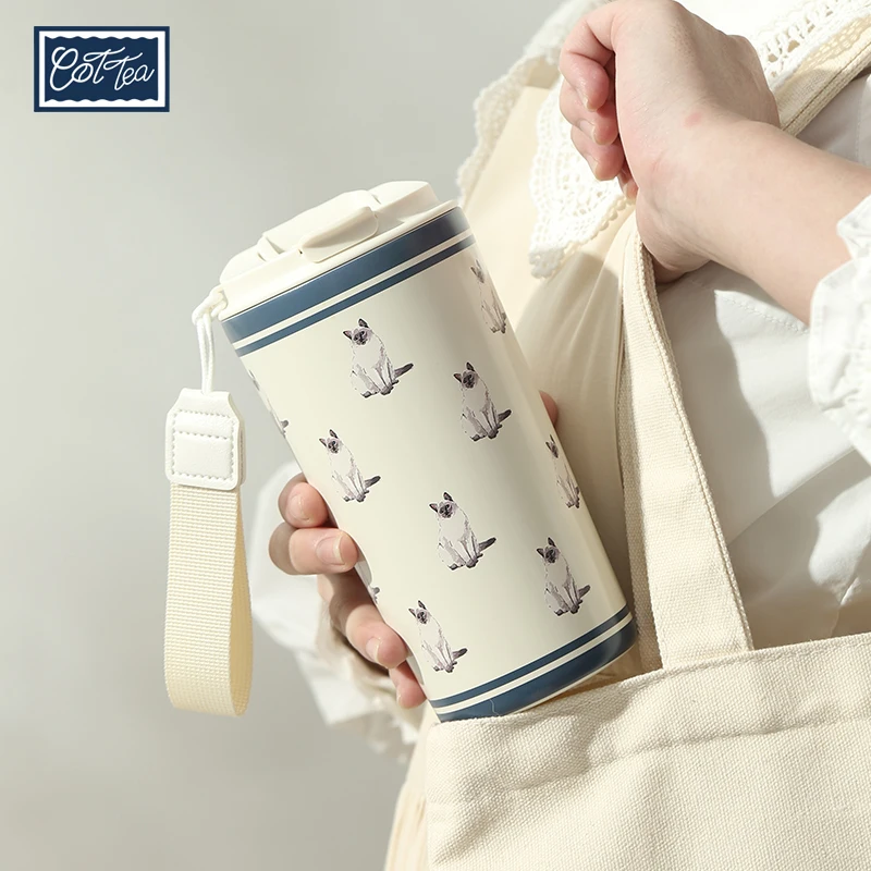 

Лондонская керамика, 500 мл, термос из нержавеющей стали для кошек, чашка для горячего кофе, термобутылка для воды, кружка, детская посуда для гурманов воды, посуда для чая