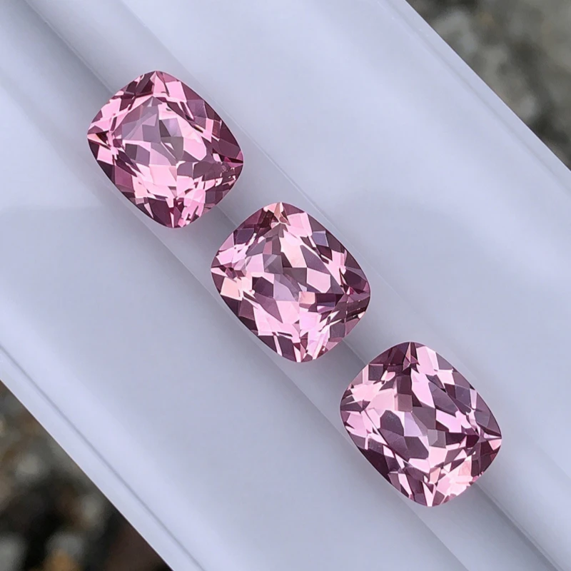 Lab Grown Morgan Pink Sapphire Cushion Cut Loose Gemstone Clarity Extremely Shiny For DIY Jewelry Making Selectable Certificate