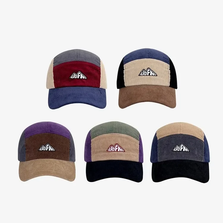 

Letter Embroidery Color Matching Corduroy Peaked Cap Women's Autumn and Winter Leisure All-Matching Baseball Cap Tide