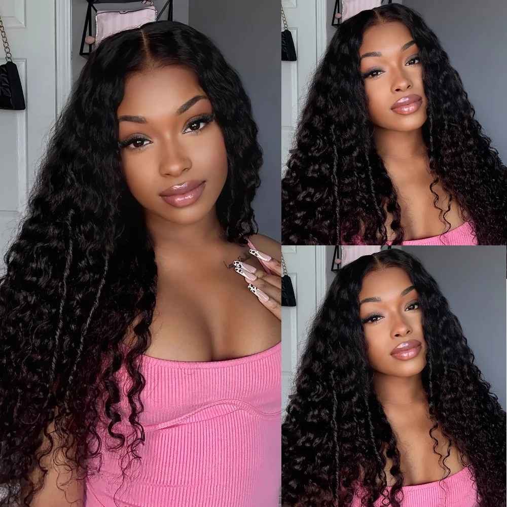 

38 Inch Loose Curly Deep Wave Frontal Hair Wigs 13x4 13x6 HD Lace Lace Frontal Human Hair Wigs Deep Curly Preplucked Human Hair