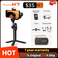 Hohem M7 iSteady M7 Gimbal Stabilizer for  iPhone & Android, 3-Axis Phone Gimbal, AI Tracking Sensor with Fill Light Touchscreen