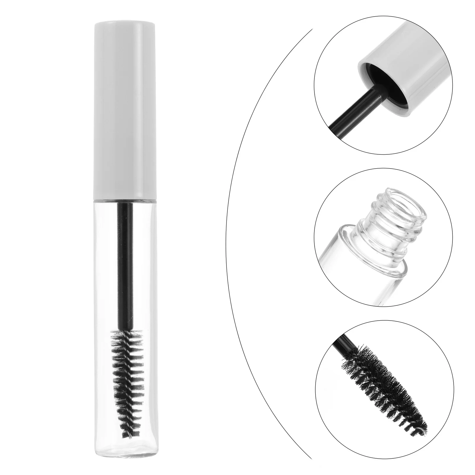 10Pcs 마스카라 튜브 미니 빈 10ml 캐스터 오일 컨테이너 속눈썹 크림 병 DIY 메이크업 키트 10ml 마스카라 튜브