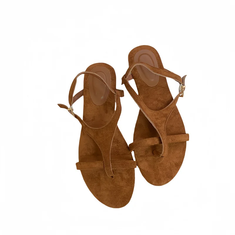 Sandalias de plataforma para mujer, zapatos femeninos a la moda, chanclas combinables con plataforma cruzada de lujo para niñas, sandalias correctoras planas para exteriores, 2024