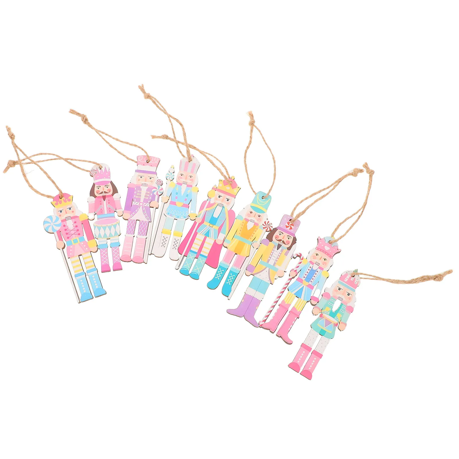 

18 Pcs Decorative Nutcracker Christmas Figures Hanging Nutcrackers Pendant Home