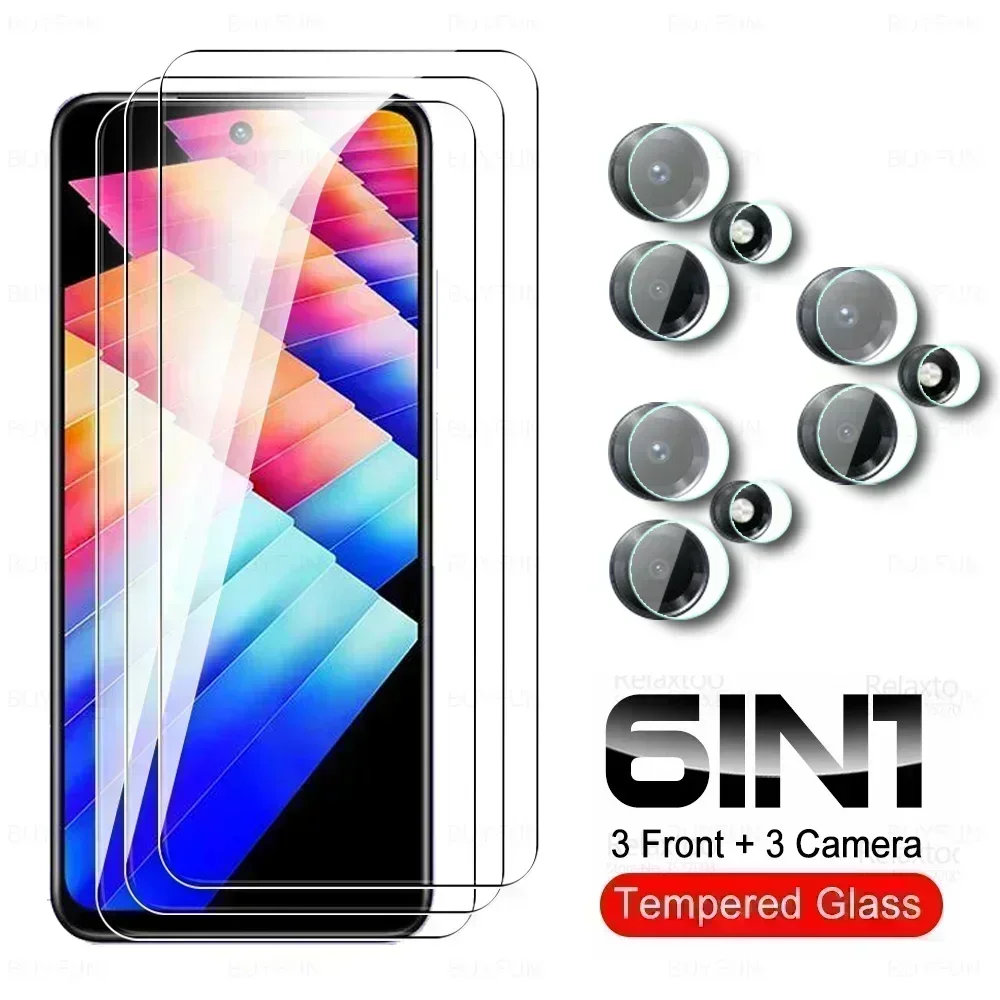 6in1 Camera Protective Glass For Infinix Hot 30 30i 4G Tempered Glass On Infinix Hot30 Play NFC Hot30i I 30Play Screen Protector