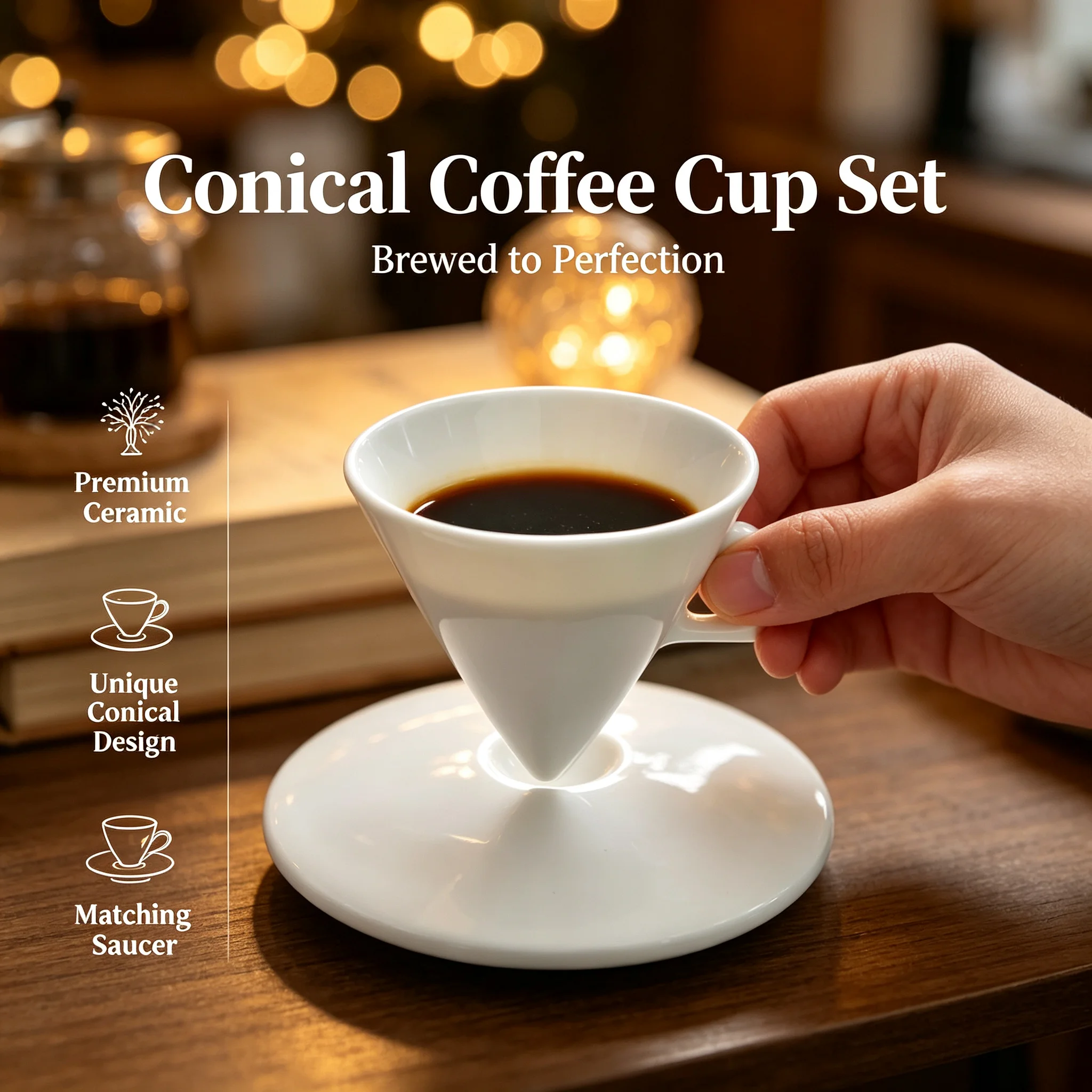Bone China Hand Brewed Coffee Cups and Saucers Set with Spoon Espresso Share Ins Style Personality Small Cup Exquisite High Valu