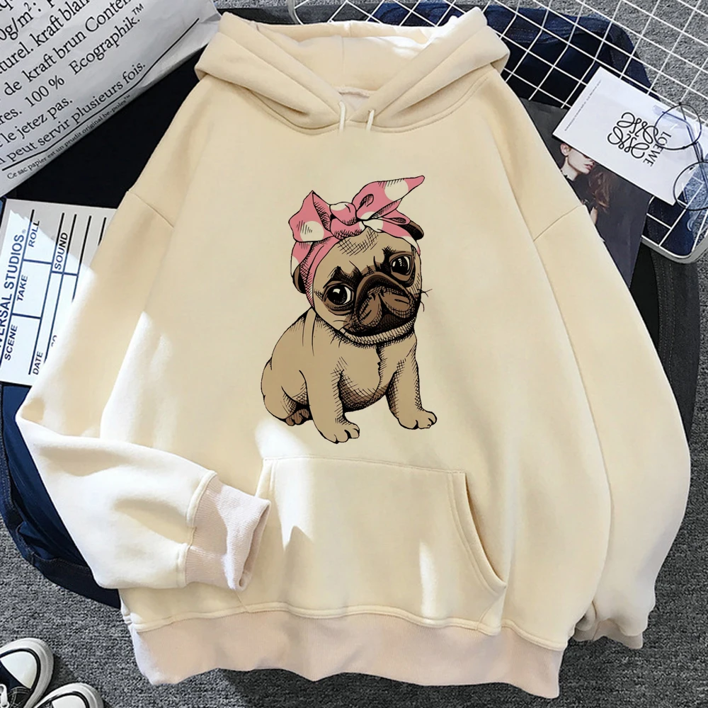 

Pug hoodies women 90s gothic tracksuit clothing women graphic Hood