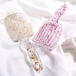 Detangling Hair Brush Elastic Massage Comb Tangled Hair Comb Hollow Out Wet Curly Hair Brushes Barber Comb Salon Styling Tools