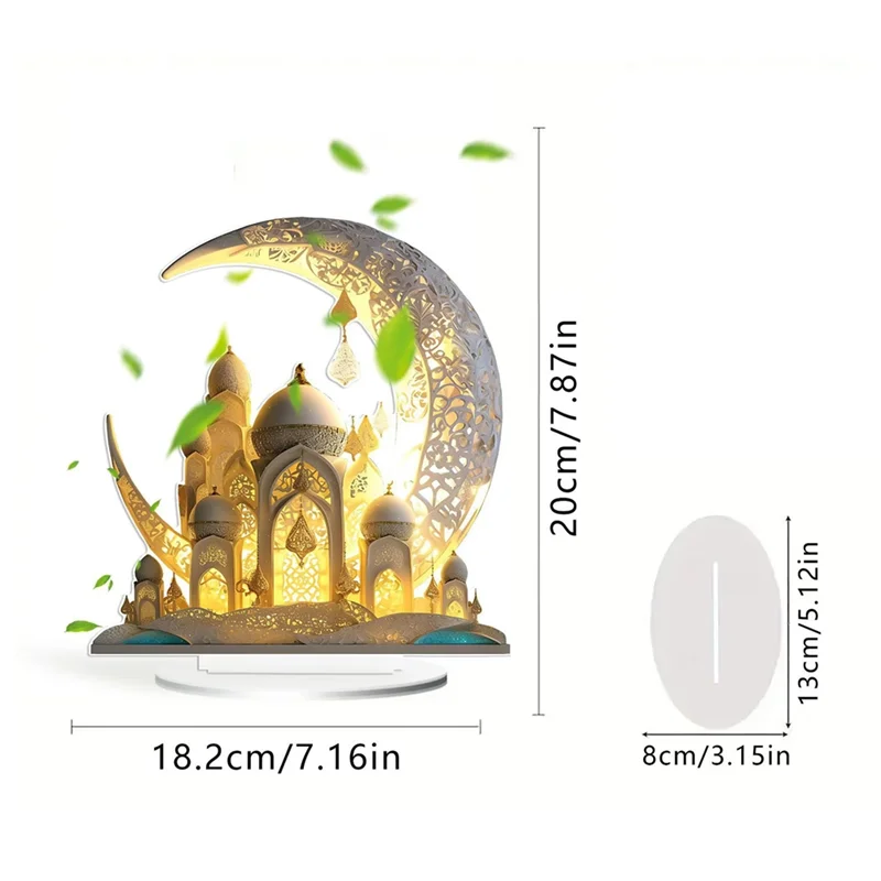 ABRE-Charm Home Decor Moon Holiday Decorazione da tavolo Aggreko Wear Decorative Room Display Decorazioni piatte in acrilico 2D