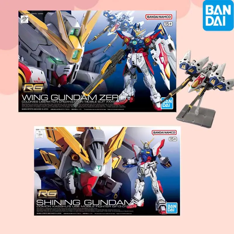

Acrylic sign Bandai Original GUNDAM RG Series SHINING GUNDAM WING GUNDAM ZERO Anime Action Figure Assembly Model Toys