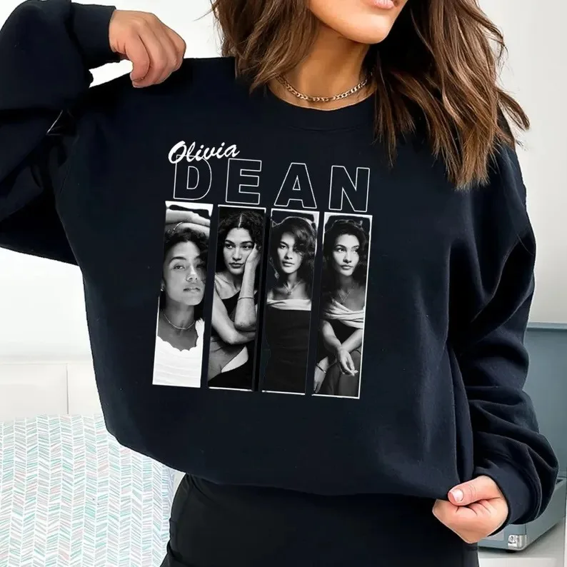 

Худи Olivia Dean в винтажном стиле, унисекс, для мужчин и женщин, спортивный пуловер в стиле хип-хоп