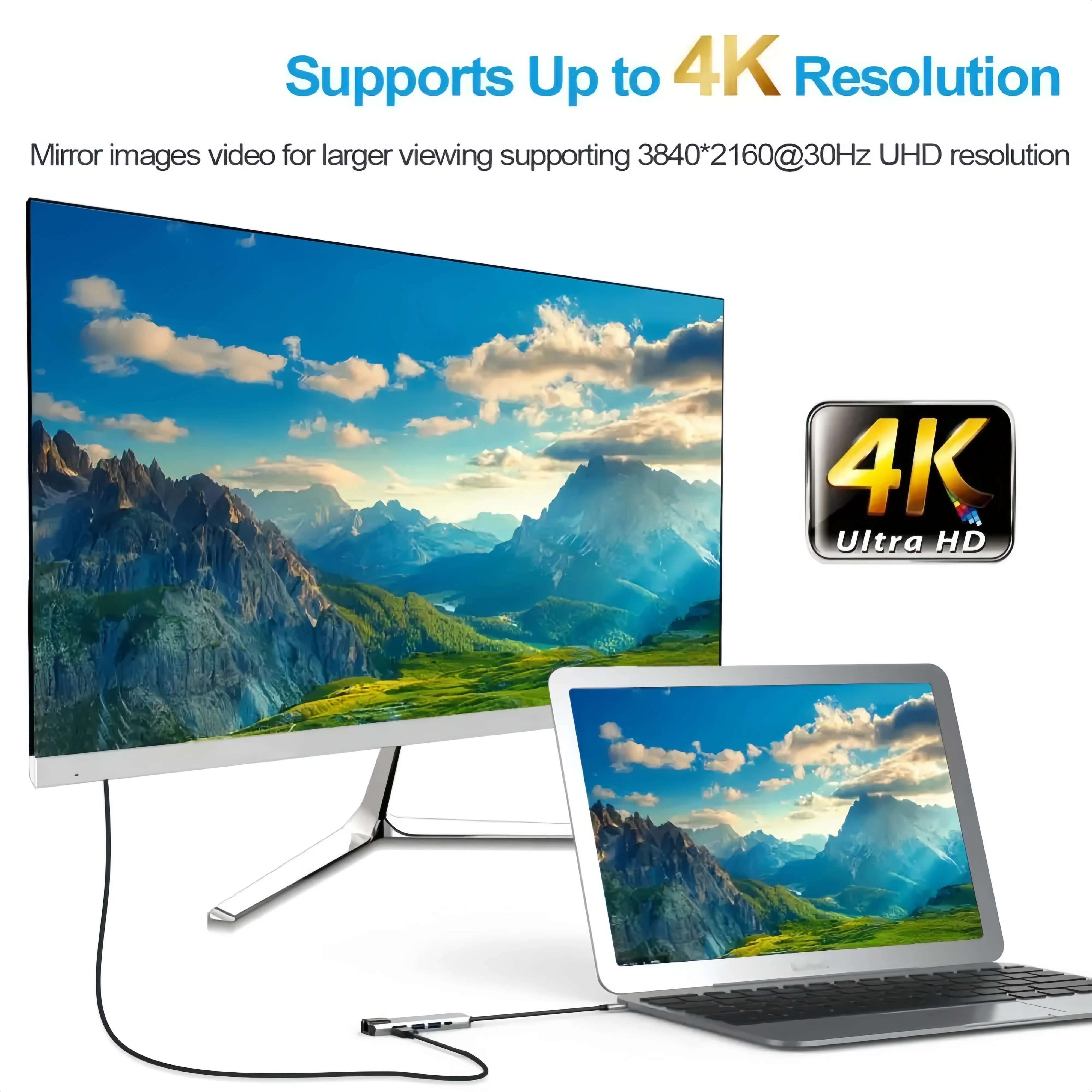 5 منافذ USB C محطة إرساء نوع C إلى HDMI 4K/RJ45 100M الفاصل USB 3.0 5Gbps عالية السرعة USB C HUB محول لأجهزة الكمبيوتر المحمول ماك بوك