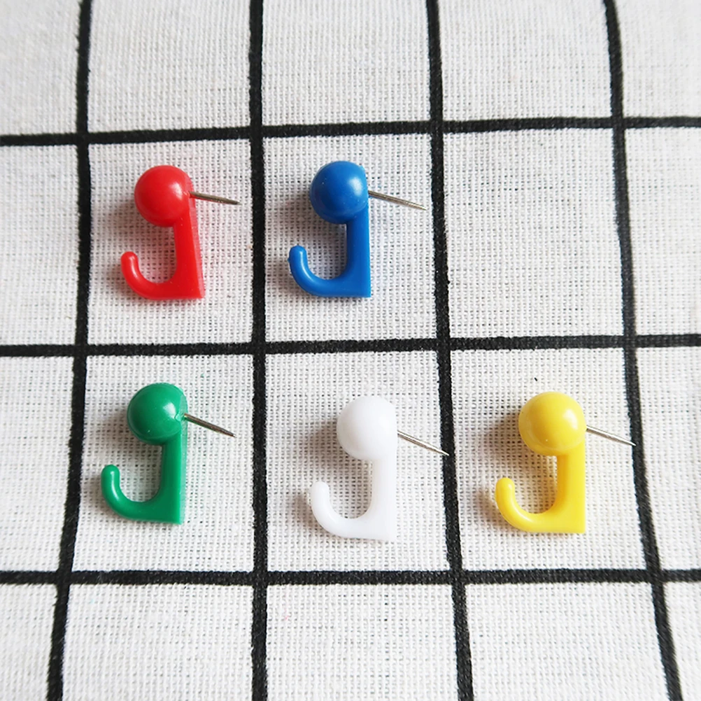 

100 Pcs Sofa Cushion Holder Map Tack Plastic Push Pin Colorful Upholstery Cork Board Travel Fixator Storage Can