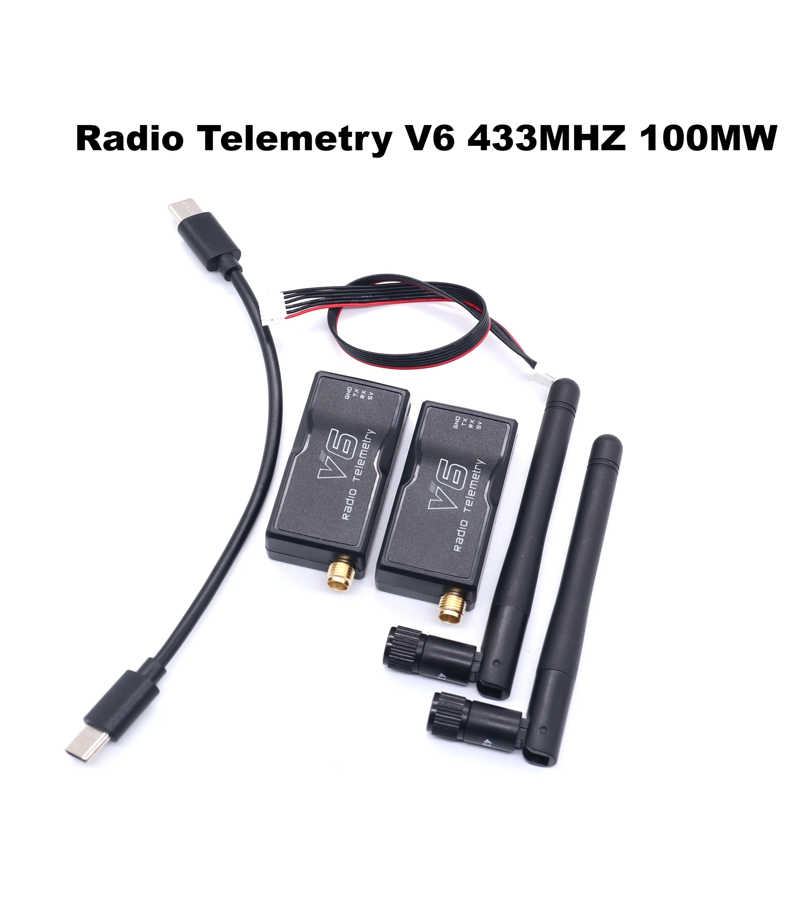 3DR Radio  Telemetry V6 433MHZ 915MHZ 100MW/500MW/1000MW Air and Ground Data Transmit Module with OTG cables for 6C PRO