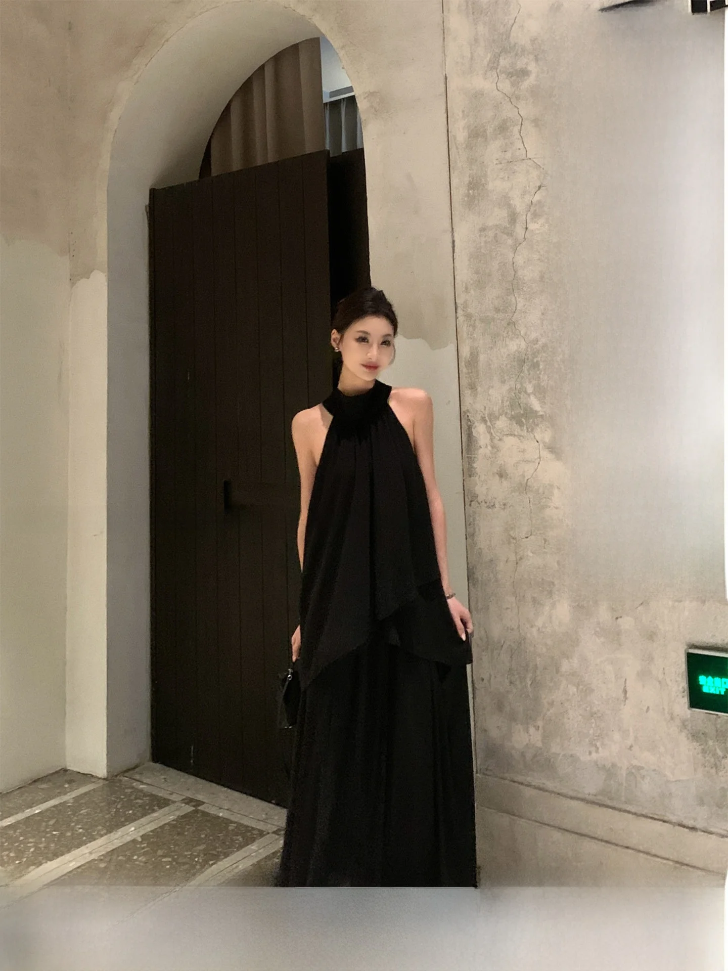 

GV Big Brother High nce Series oulder Slaed Stand Collar Top f Skirt Two Piece Set Spring Summer New Sle Ve...