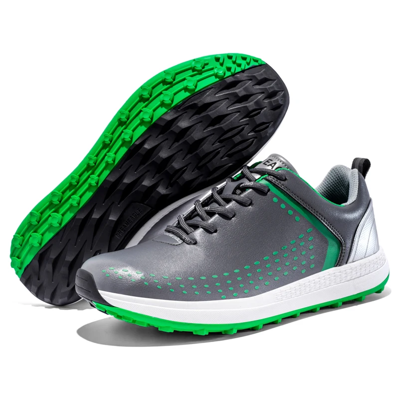 Golf shoes, men's shoes, breathable golf equipment, men's golf shoes, waterproof and anti slip long nails