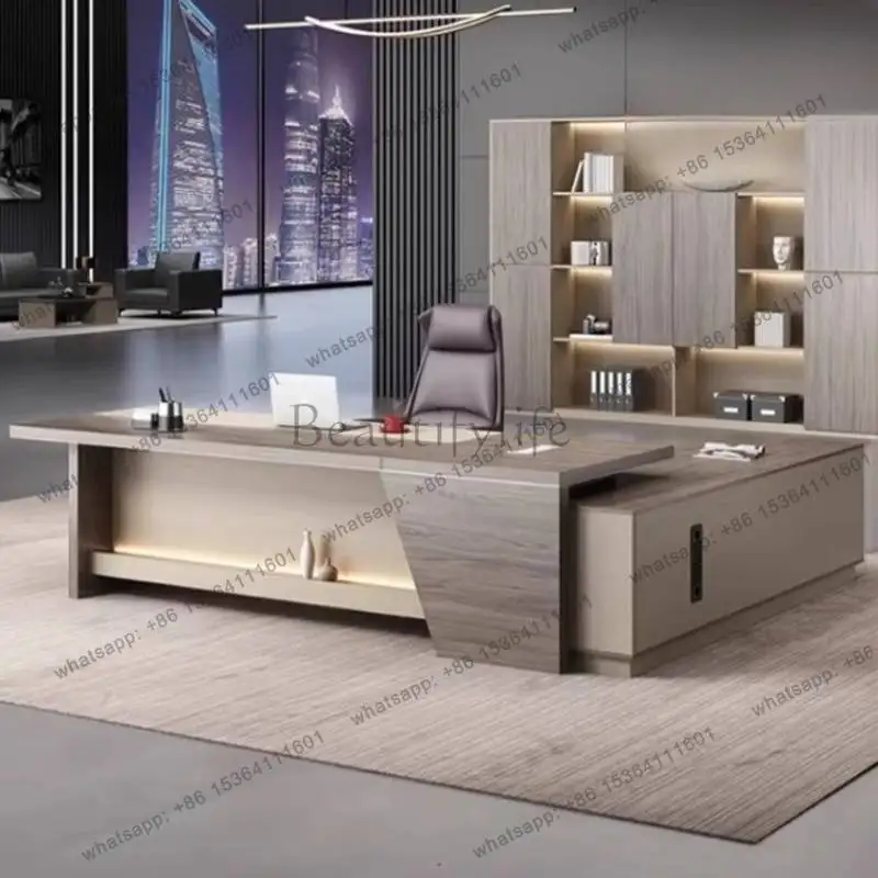 Decoration Equipment Office Desk Storage Engineer Solid Wood Office Desk Workstation Accessories Schreibtisch
