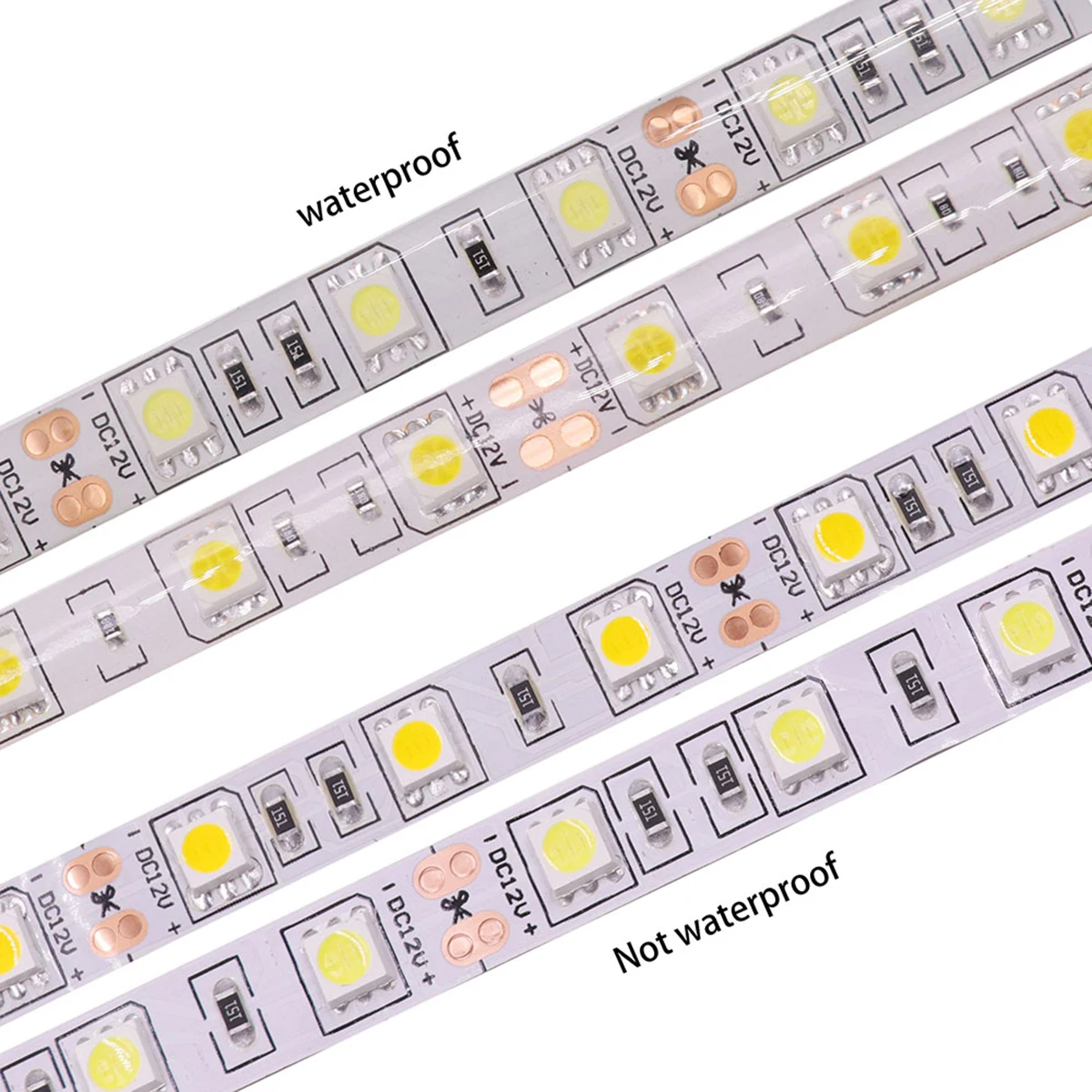 Tira de Luces LED RGB de 12 V CC con Controlador de 44 Teclas, Alimentación EU, SMD 5050, 60 LED/m, 3000 K, 6000 K, Cinta Adhesiva Flexible de Alta Densidad, Iluminación Lineal, Decoración del Hogar