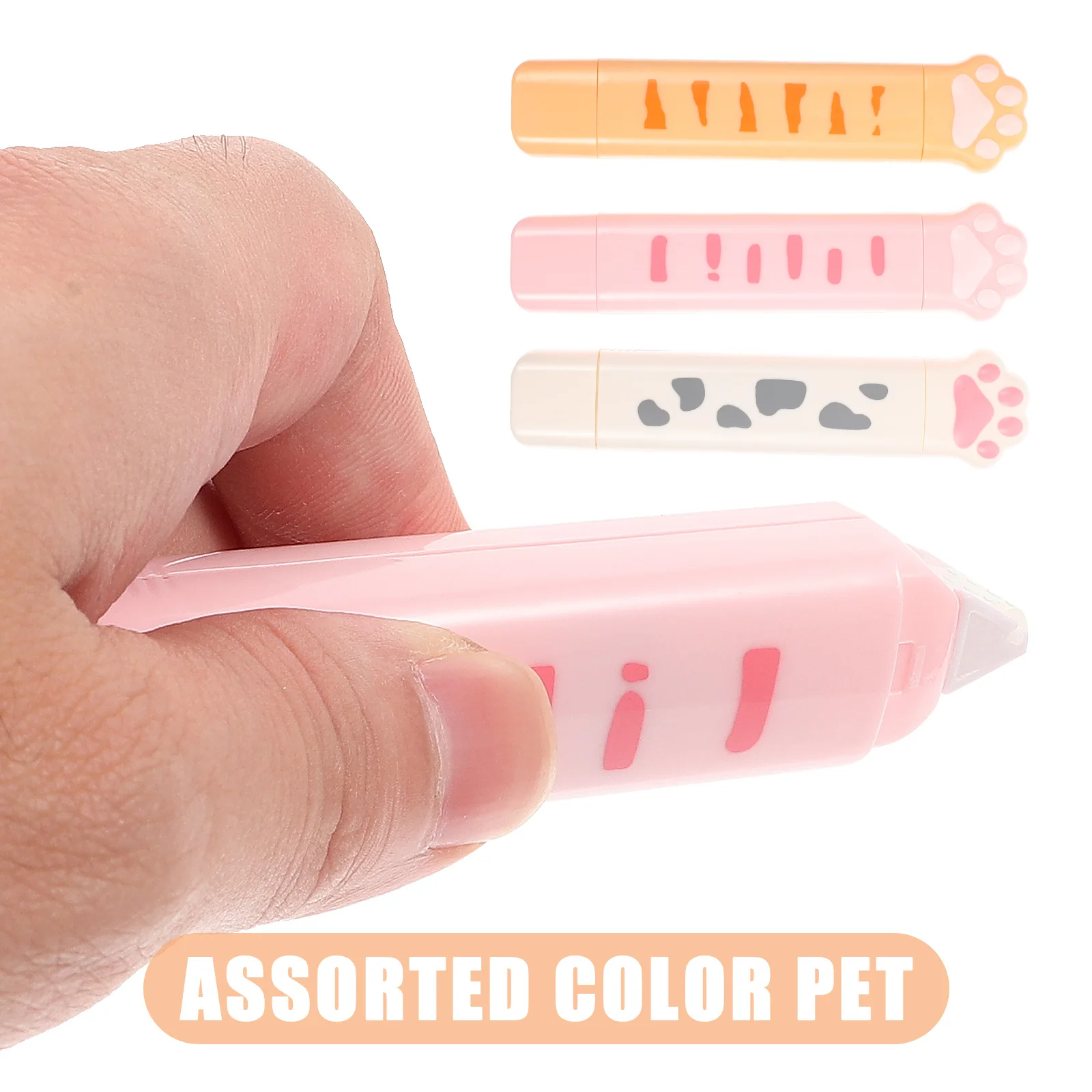 

3Pcs Ergonomic Design Correction Tapes Smooth Writing Experience for School Office Stationery Supplies Correction Tape Pen