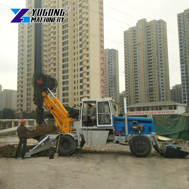 Rotary Piling Machine With Built-In Compressor & Pump