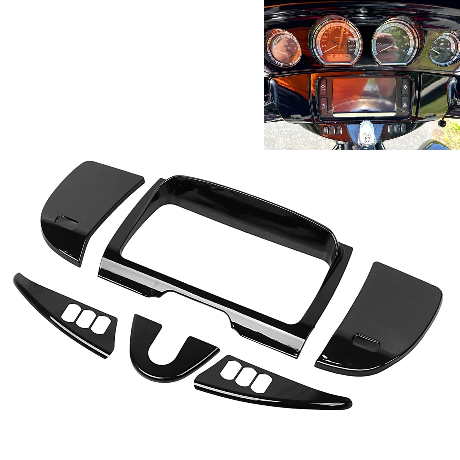 Motorcycle Fairing Stereo Trim Cover For Harley 2014-2023 Touring Electra Street Tri Glide Ultra Limited Classic FLHTK