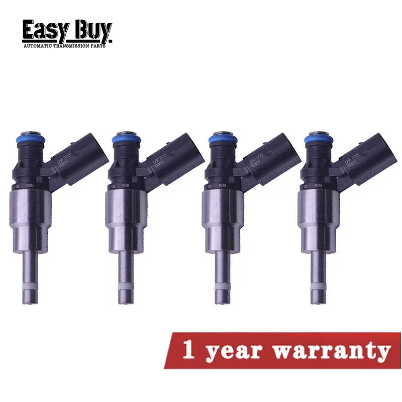 4PCS  Fuel Injectors For 2008 Audi S3 2.0L I4 Turbo Vw 0261500020 06F906036A