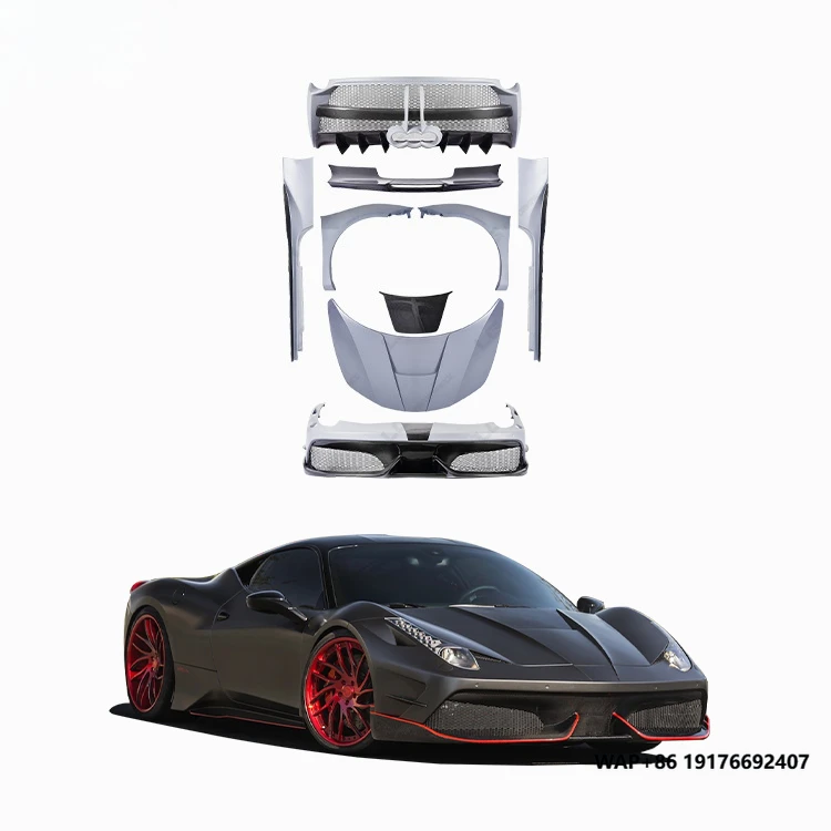 

Fair Price M-Style Carbon Fiber Body Kit Car Bumpers Fenders Hood Side Skirts New Upgrade forFerrari 458 2009-2016