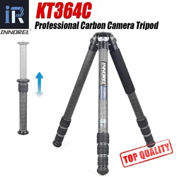 KT364C 36mm Tube Professional Carbon Fiber Tripod for Digital DSLR Video Camcorder Heavy Duty Camera Stand with Center Column