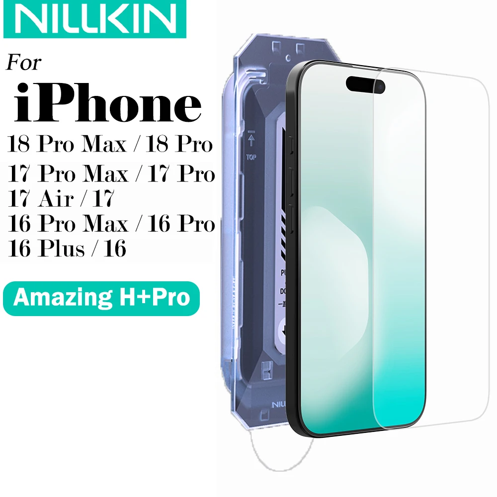 Nillkin Para iPhone 17 Pro Max 16 Pro Max 17Pro 16Pro H+PRO Película Protetora de Tela de Vidro Temperado Antiexplosão