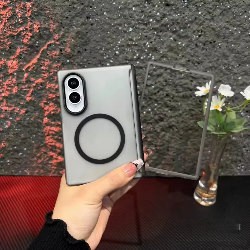 Funda magnética mate de PC para Samsung Galaxy Z Fold8 Ultra, protector completo plegable, translúcida anti-rayas, carcasa dura 2