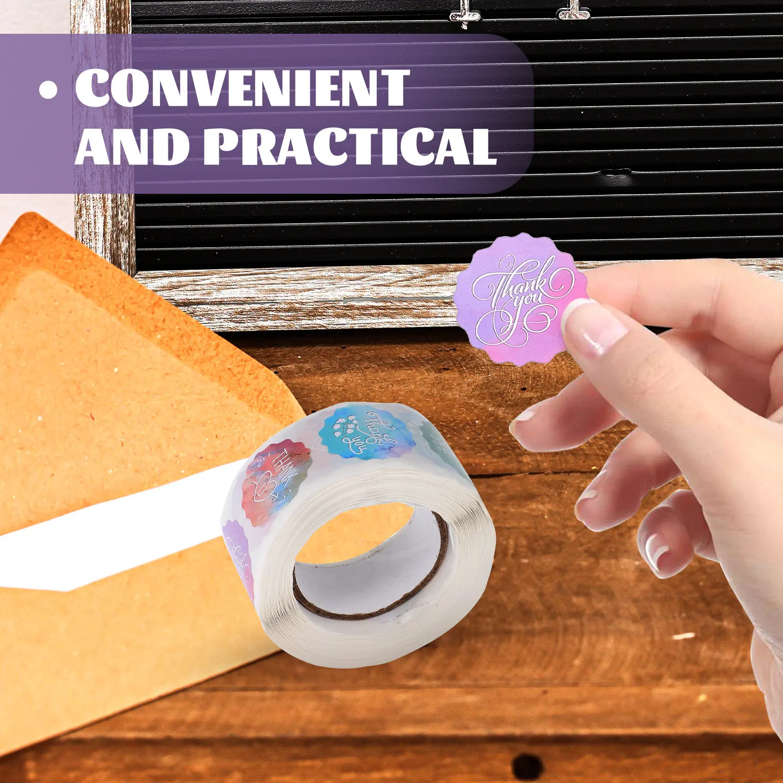 1 Roll Self-Adhesive Thank You - Snacks Food Labels recension och pris