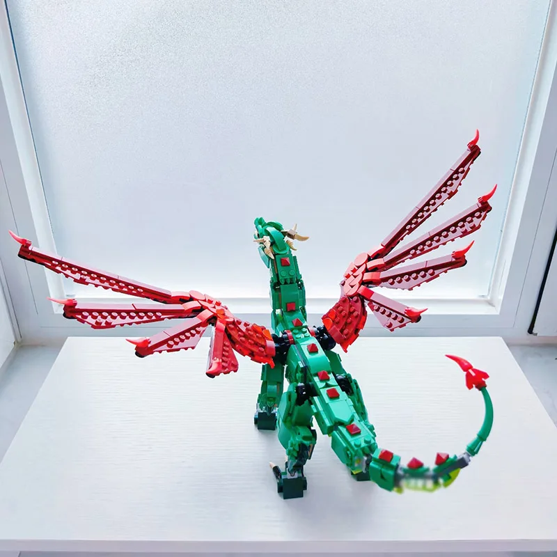 

In stock Dragon Parrot children's puzzle gifts, brick models, building block toys, home decoration