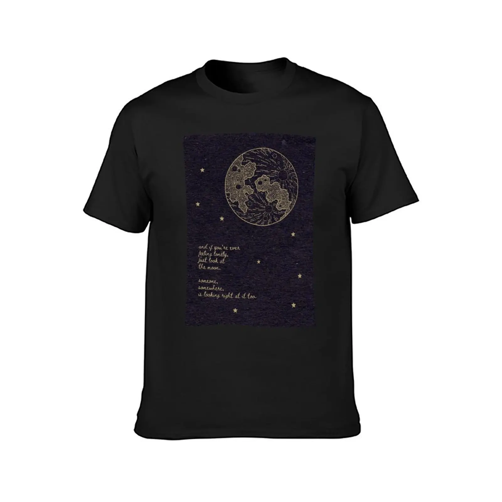 Lonely Moon Poem T-Shirt shirts graphic tees anime sublime oversized t shirts for men