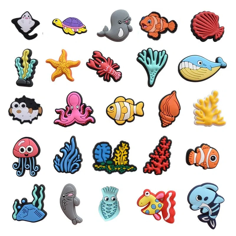 vis serie PVC schoen Charmes Slippers Gesp combinatie Fit Polsbandjes accessoires Decoratie Bands cadeau unisex feest