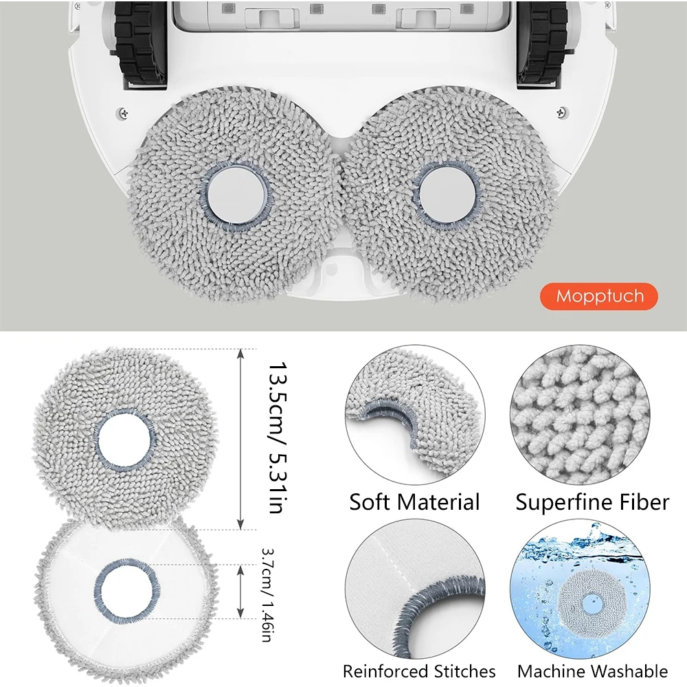 For Xiaomi Robot Vacuum S20+ / S10 Plus / B108GL / B105 / B108CN B113CN Spare Parts, Main Side Brush Filter Mop Replacement
